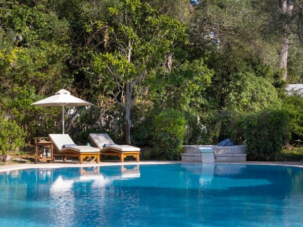 A quiet corner by Ophira's beautiful 16m-long pool.